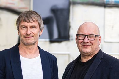 Forte Digital i Tyskland skal drives av Joachim Bader og Christof Zahneissen. To menn i dress og t-skjorte.