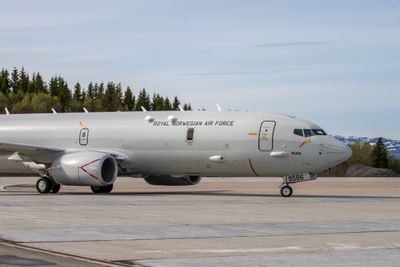 P-8A «Munin» (9586) landet på Evenes i 09.30-tida fredag 27. mai. Torsdag 2. juni klokka 11.08 var det i lufta igjen.