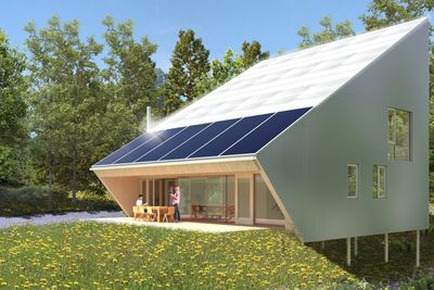 Solcelletaket har hatt sitt å si for utformingen av demonstrasjonshuset i Horten.