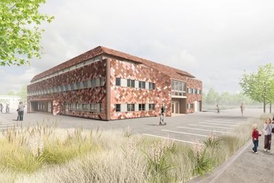 «Sirkulær innovasjon» er fellesnevneren for Spinn-bygget i Stavanger. Fasaden skal bygges av gjenbrukte plater.