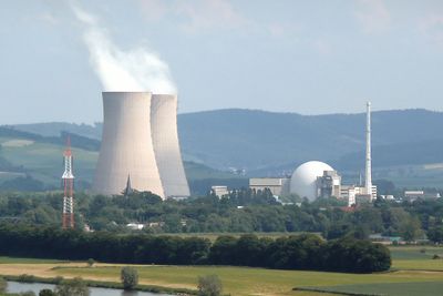 Grohnde kjernekraftverk i Tyskland.