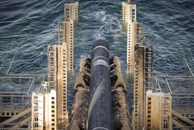 Bildet er fra leggingen av Nord Stream 1 i svensk farvann.