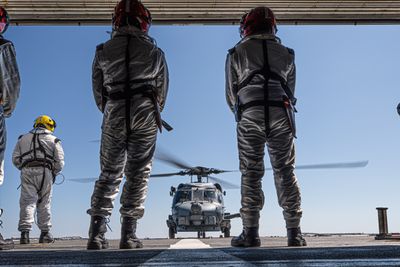 MH-60 Seahawk på dekket på KNM Fridtjof Nansen. Det er ikke usannsynlig at dette kan bli et vanlig syn framover.