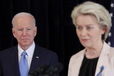 Ursula von der Leyen, leder for EU-kommisjonen, og Joe Biden, president i USA.