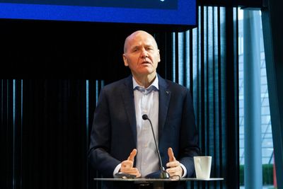 Konsernsjef Sigve Brekke i Telenor, under framleggelse av resultatene for tredje kvartal 2021. 