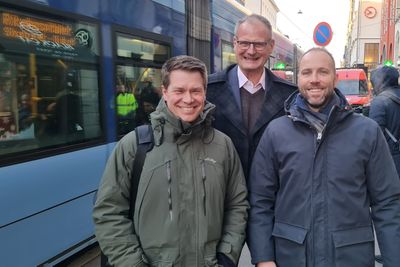 Dark Fiber Group er bare noen måneder unna første spadetak for sin planlagte fibermotorvei, sier (f.v.) Amund Holberg, Dag Solhaug og Rune Bjaanes Dahl.