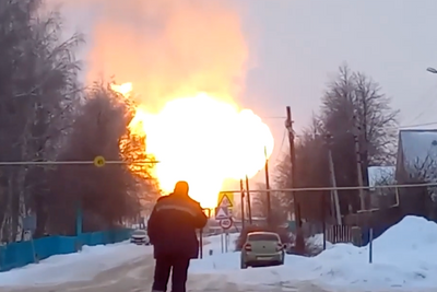 Skjermdump fra video som skal vise eksplosjonen.