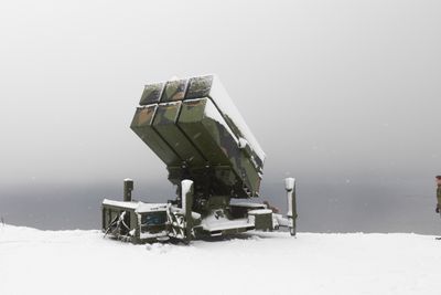 Nasams-launcher i Bodø under øvelse FOAIII i 2019. Bilder av tilsvarende utskytningsramper i Ukraina finnes det lite av.