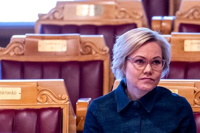 Helseminister Ingvild Kjerkol (Ap) under den muntlige spørretimen på Stortinget onsdag. 