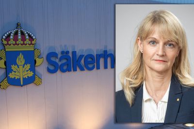 Säpos hovedkontor, innfelt det svenske sikkerhetspolitiets leder, Charlotte von Essen, som frykter angrep på europeisk telekom.