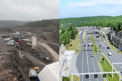 Fra utbyggingen av E16 Bjørum-Skaret. I Norge er vi langt framme på bygningsinformasjonsmodellering (BIM) for infrastruktur. Foto: TUM Studio, presentasjonsmodell laget i Lumion