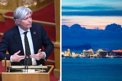 LNG-anlegget på Melkøya er planlagt elektrifisert med kraft fra land. Ola Elvestuen (V) mener det vil kreve for mye av kraftoverskuddet og vil heller kreve at anlegget kutter utslipp med CO2-fangst.