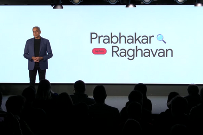 Raghavan i paris presenterer Googles Bard AI.