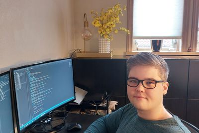 Aslak Finnesand blir lærling i IT-utvikling ved DFØ til høsten. 