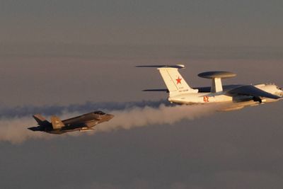 Det første skarpe oppdraget for F-35A, cirka fire uker etter at de overtok QRA-beredskapen fra Evenes var å identifisere dette russiske A-50-flyet 2. februar 2022.