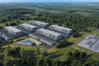Green Mountain har inngått en avtale med Tiktok om å etablere et nytt datasenteranlegg på Heggvin Næringspark i Hamar og Løten kommuner. Senteret, som har fått navnet OSL2-Hamar, vil se slik ut, ifølge Green Mountain.