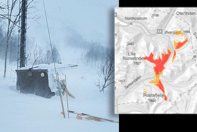 Uværet i Nord-Norge slo ut sju basestasjoner i Telenors mobilnett. Seks av dem var på lufta igjen søndag kveld, men i Tamokdalen ble telehytta, med all elektronisk utrustning slått i stykker av ras. Det er foreløpig utrygt å bevege seg i området.