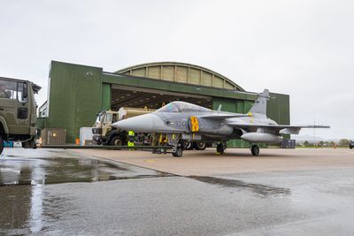 Tsjekkisk Saab JAS 39 Gripen C på Ørland flystasjon under Arctic Challenge Exercise 2023.