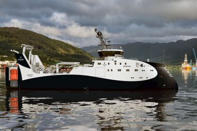 Årets skip 2023: Ecofive. Tråleren er designet av Ulstein og bygget av Westcon for rederiet Bluewild. 