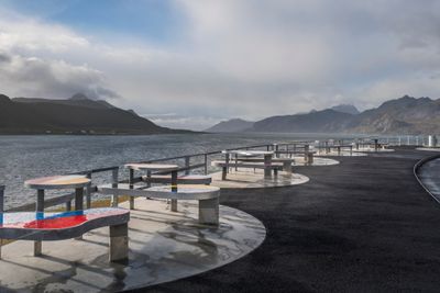 Skreda rasteplass i Vestvågøy, Nasjonal turistveg Lofoten. Arkitekt: Manthey Kula as