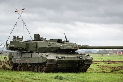 Leopard 2A7 med Eurotrophy installert under Nato-dagene i Tsjekkia i 2022.