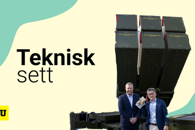 Vant Norwegian Tech Awards 2023: Kongsberg Defence & Aerospace. Fra venstre forretningsutvikler Tom Erik Holmen og utviklingssjef Øystein Lintvedt.