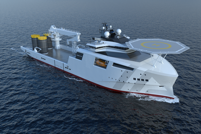 Vard har designet et nullutslipps ankerhåndteringsfartøy, Vard 2 18, som kan egne seg som et ammoniakkdrevet installasjonsskip for havvind.