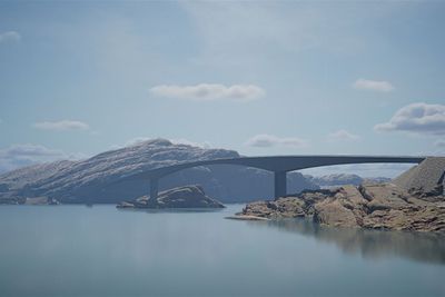 Slik skal Ytre Steinsund bru se ut når ho står ferdig. 