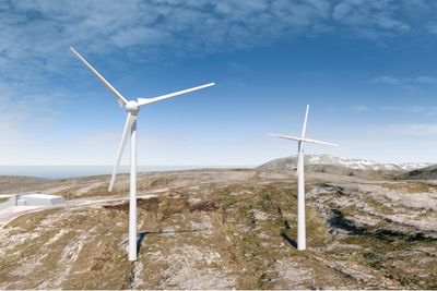 I samarbeid med Wind Catching Systems skal Zephyr bygge og drifte en pilotturbin på 1 MW, til høyre på illustrasjonen, på Mehuken. Nå har NVE gitt konsesjon til prosjektet.
