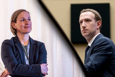 Line Coll i Datatilsynet og Mark Zuckerberg i Meta. Nå kan de to selskapene møtes i Oslo Tingrett.