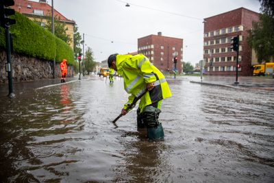Flere steder i hovedstaden har det også vært mange oversvømmelser. 