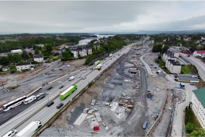Utbyggingen av E18 har allerede pågått i flere år, og arbeidet på Høvik er først ferdig nærmere 2030.