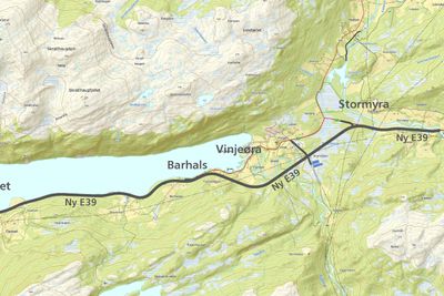 Strekningen som nå bygges ut er på E39 ved Vinjeøra, på hovedveien mellom Molde og Tronsheim.