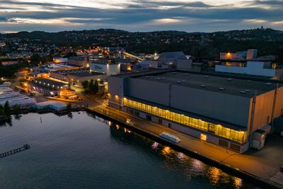 Fiskaa teknologipark vest for sentrum av Kristiansand der REC Solar holder til. Nå legger de ned virksomheten i Norge.