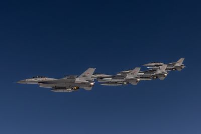 F-16 fra 331 skvadron i Bodø ute på fotooppdrag for å dokumentere den siste tiden med F-16 i Norge for to år siden.