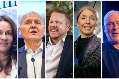 Norgessjef Birgitte Engebretsen og konsernsjef Sigve Brekke i Telenor, tidligere Ice-sjef Eivind Helgaker, norgessjef Charlotta Rehman i Globalconnect i 2022 og norgessjef Stein-Erik Vellan i Telia.