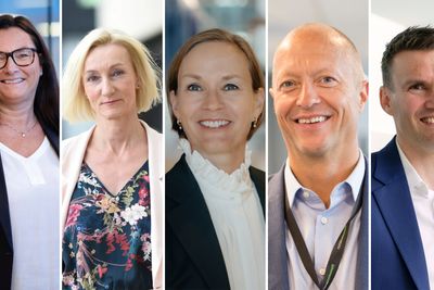 Marianne Hornnes, Hanne Tangen Nilsen, Line Coll, Johan Ronæs og Trond Utne. Fire av dem jobber med e-helse.