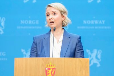 Tidligere direktør i Nasjonal sikkerhetsmyndighet Sofie Nystrøm under en pressekonferanse våren 2022.