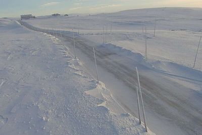 Rv 7 ved Dyranut på Hardangervidda er fortsatt åpen for trafikk