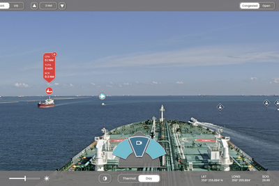 Skjermbilde fra Orca AIs SeaPod-plattform på skip. Det israelske selskapet begynte i 2018 utvikling av digitale verktøy kombinert med kunstig intelligens for å gi tryggere navigasjon og autonome funksjoner for skip. Nå skal de oppdage droneangrep fra houthier, som sympatiserer med palestinere i Gaza-konflikten.