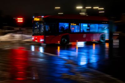 Oslo 20240124. 
En buss kjører i gamlebyen i Oslo. 34 Tåsen.
Foto: Fredrik Varfjell / NTB