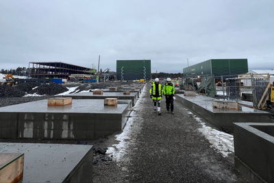Anlegget ved Heggvin i Hamar/Løten blir digert. Bildet viser status etter et års arbeid på tomta, og er delt av Green Mountains toppsjef på LinkedIn i november 2023.