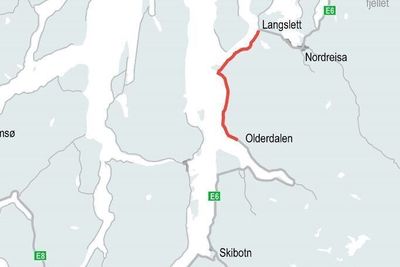 E6 Nordkjosbotn-Hatteng er en strekning på totalt 23 kilometer.