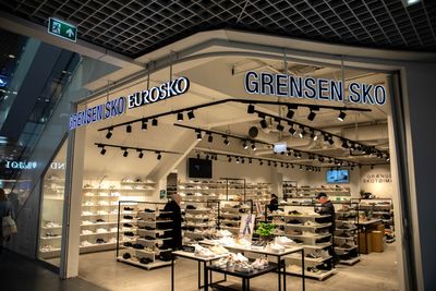 Eurosko-butikken inne på kjøpesenteret Oslo City. Mandag var det ingen synlige tegn til problemene som rammet før helgen.