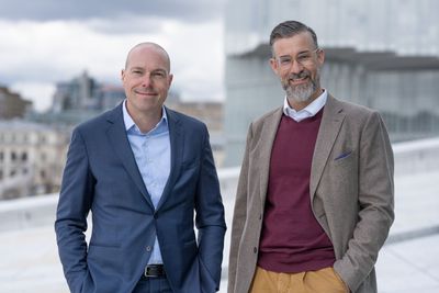 Thomas Leopold Kraft (til venstre) er ny norgessjef. Her avbildet med Ulf Rasmussen, som leder salgsingeniørene for Palo Alto Networks i Norge og Island.