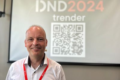Henrik Slettene, leder for Nordic AI Centre of Excellence ved IT-konsulentselskapet Inmeta, var en av mange foredragsholdere ved Den norske dataforeningens konferanse, DND2024. 