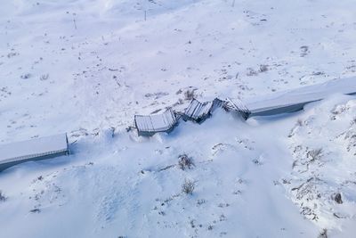 Hallingskeid 20250109. 
Bergensbanen er stengt på høyfjellet mellom Hallingskeid og Myrdal etter et ras som har gått over jernbanen. Raset gikk natt til 7. januar, ca. 2,5 km vest for Hallingskeid.
Foto: GeoRisiko / Bane NOR / Steinar Hustoft / handout /  NTB