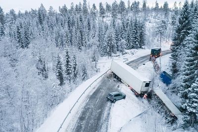 16. januar 2024 kolliderte to vogntog på E39 ved Heim i Trøndelag.