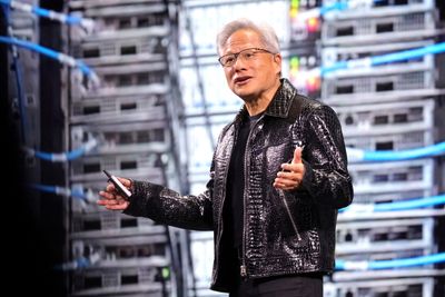 Nvidia-sjef Jensen Huang under messe for forbrukerelektronikk i Las Vegas tidligere i år.