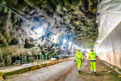 En av de nye tunnelene ved Lovö i E4-prosjektet Förbifart Stockholm.